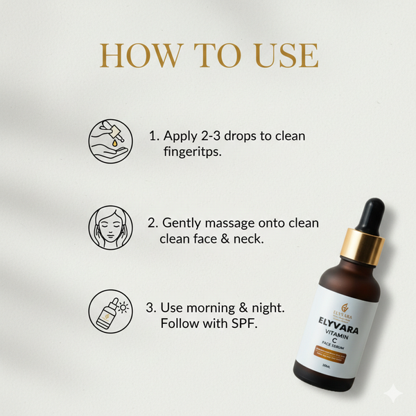 ELYVARA Vitamin C Face Serum — Brightening & Anti-Aging Radiance Formula